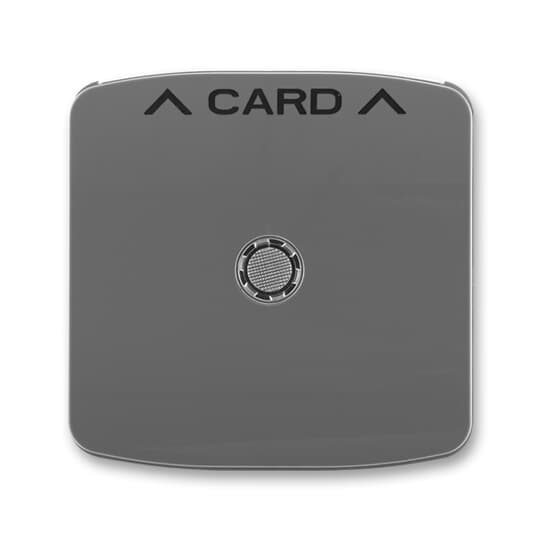 3559A-A00700 S2  Kryt spínače kartového, s čirým průzorem, s potiskem, kouřová šedá
